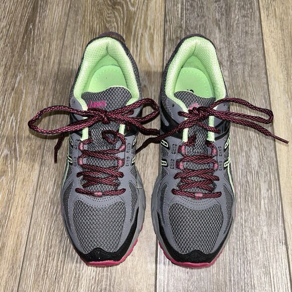 ASICS Gel-Sonoma Gray Pink Green Womens US Size 6 Running Sneaker Shoes T4F7N - Picture 4 of 11